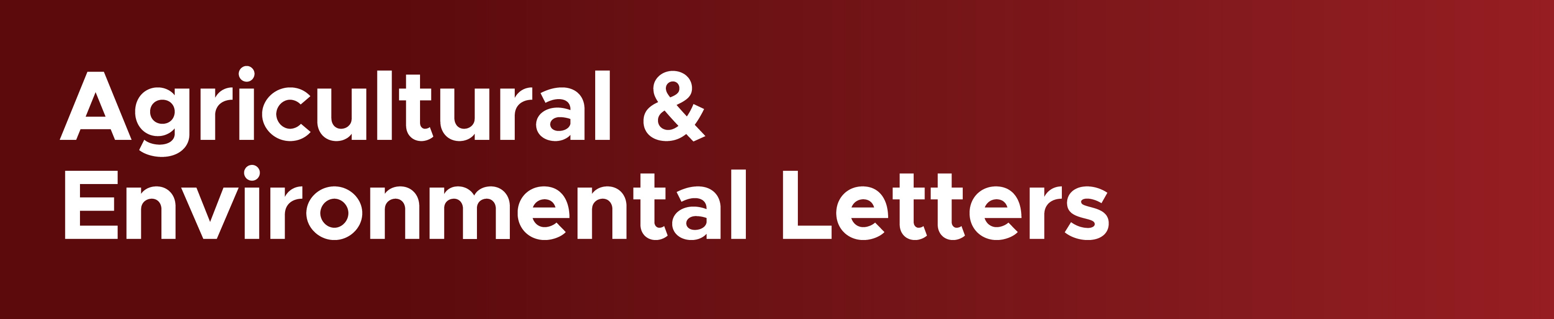 Agricultural & Environmental Letter Logo