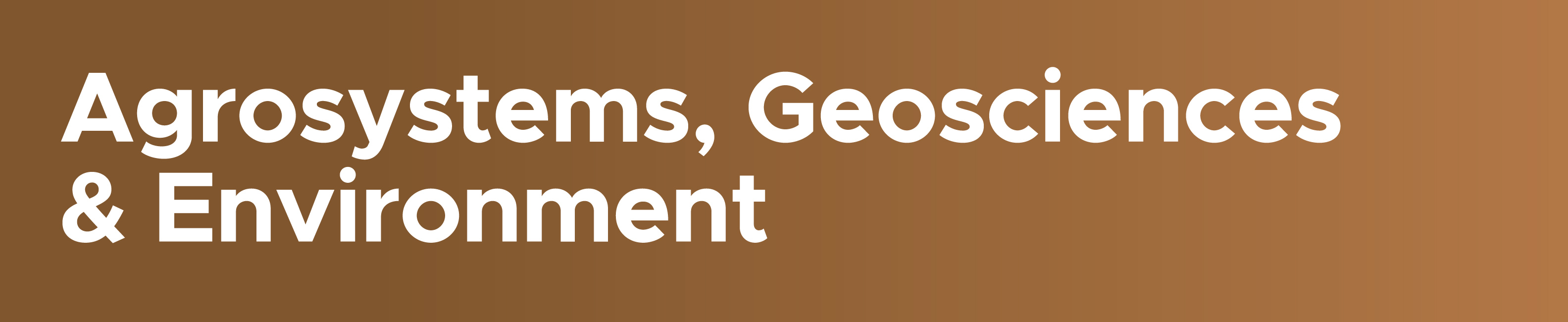 Agrosystems, Geosciences & Environment Logo