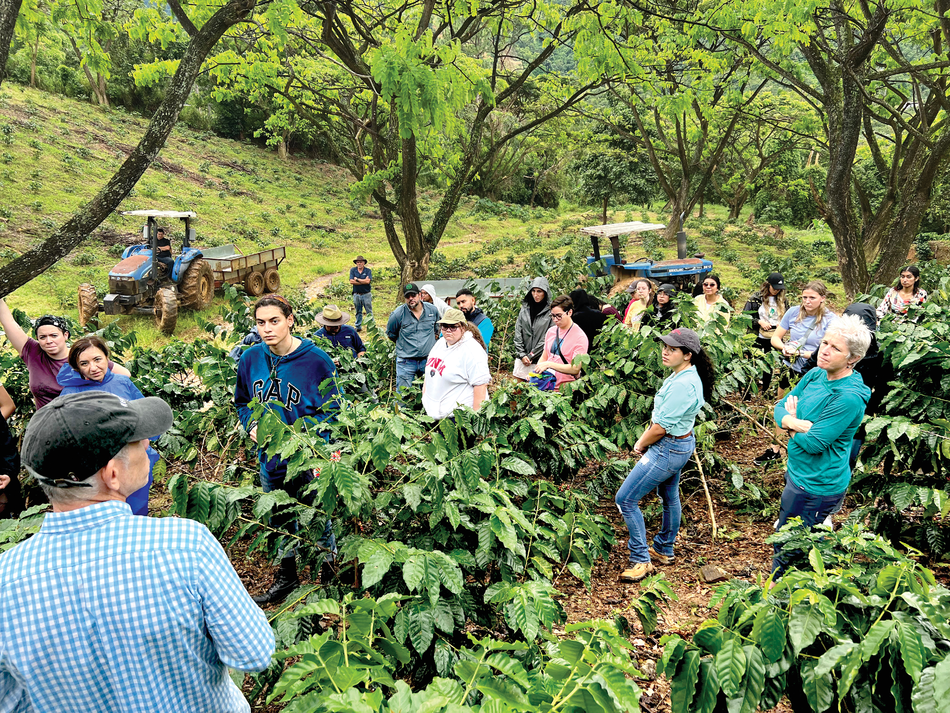 SSSA-sponsored tour to a coffee farm in Puerto Rico during the Society for the Advance- ment of Chicano/Hispanic and Native Americans in STEM (SACNAS) Conference.