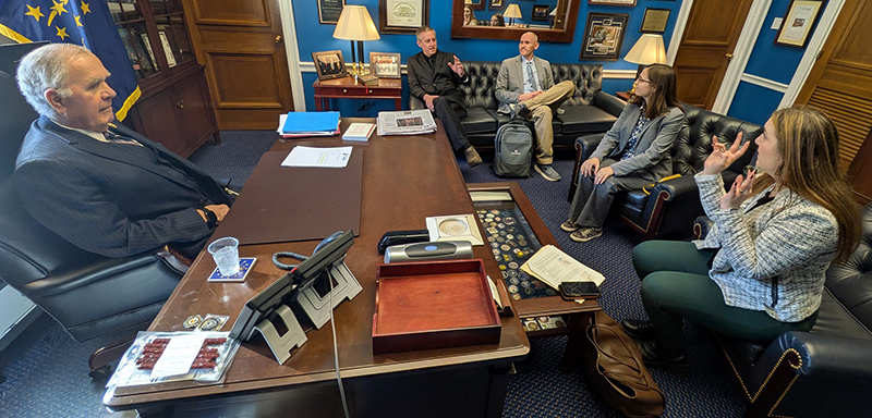 A Congressional Visits Day team meets with Rep. Jim Baird of Indiana