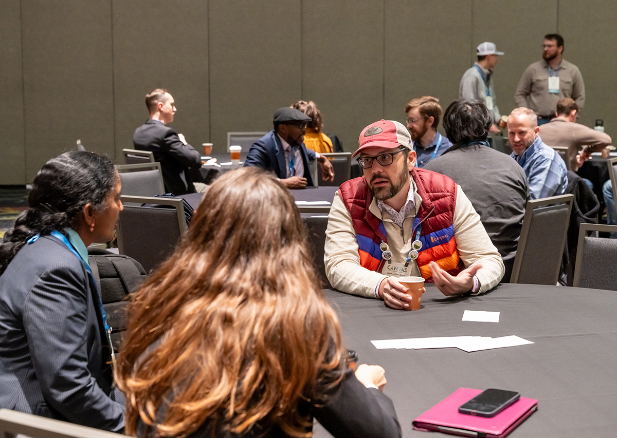 During the CANVAS 2025 meeting, the Diversity, Equity, and Inclusion in ASA, CSSA, and SSSA Committee hosted “Grounds for Connection,” an event that allowed attendees to enjoy complimentary coffee while meeting colleagues across research areas and career stages in a relaxed setting.