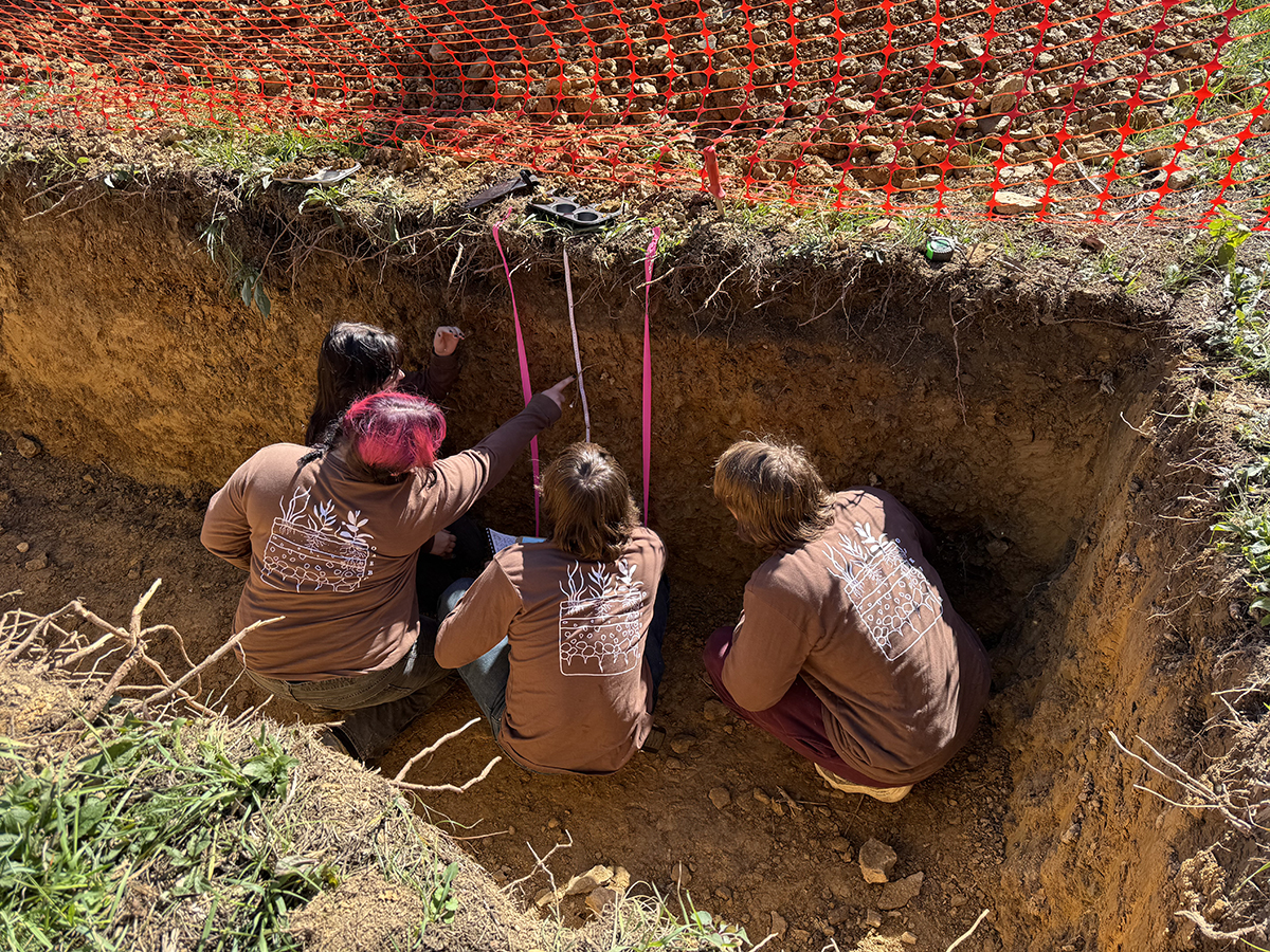 The soil judging team from the University of Pittsburgh at Johnstown.
