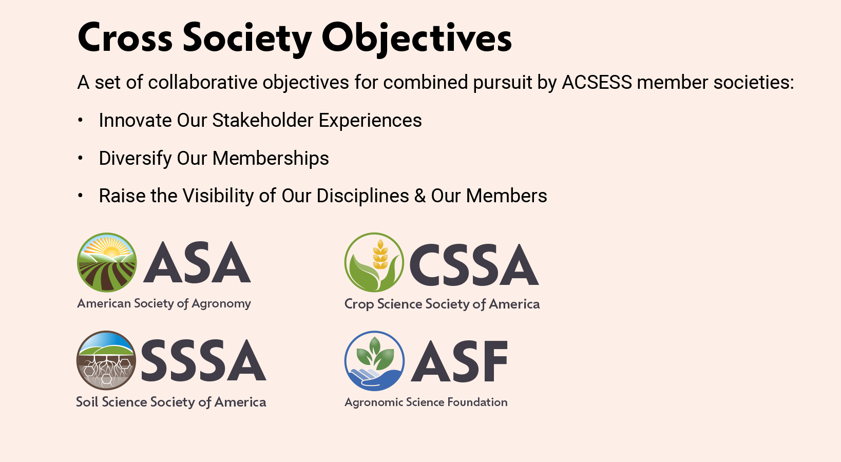 Cross-Society objectives