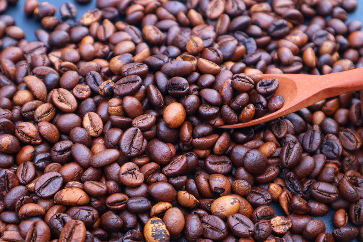 Robusta coffee beans make up a large portion of the global coffee market, yet they are relatively understudied. Photo courtesy of Adobe Stock.
