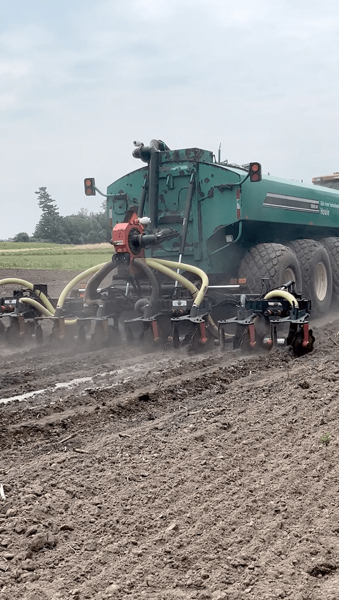 Manure injection at the study site. Photo courtesy of S. Rubien, UVM.
