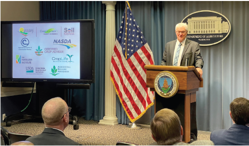 Indiana CCA Barry Fisher speaks during a ceremony recognizing him as the 2022 CCA Conservationist of the Year on Jan. 31, 2023 in Washington, DC.
