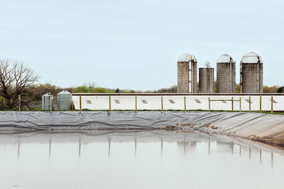 Methane production from manure storage occurs when the carbon-rich solids convert to methane as a result of the anerobic conditions in liquid manure storages, particularly  during warm summer months. Photo by Will Parson/Chesapeake Bay Program and pub- lished under this license: https://creativecommons.org/licenses/by-nc/2.0/.