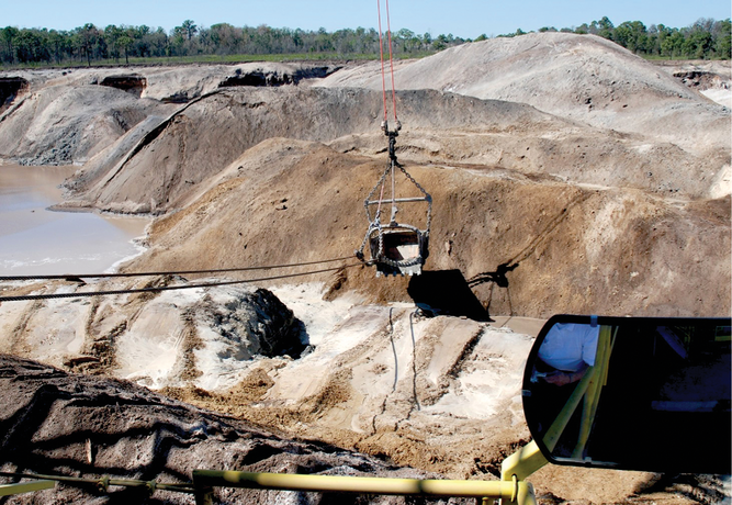 Phosphate mining in Florida. Photo courtesy of Alan Blaylock.