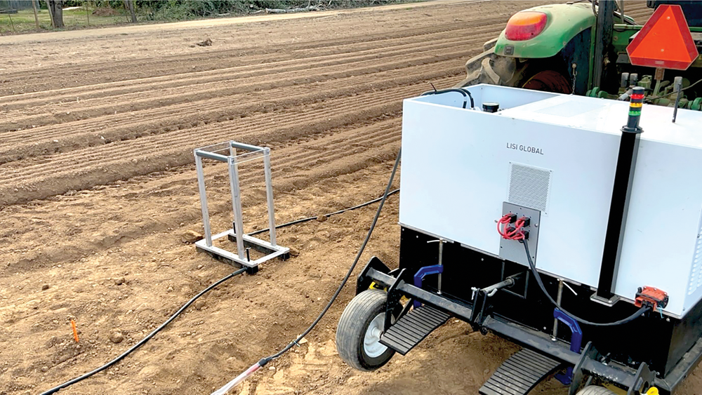 Pulse electric field application in a commercial nursery field near Boring, OR in the fall of 2023.
