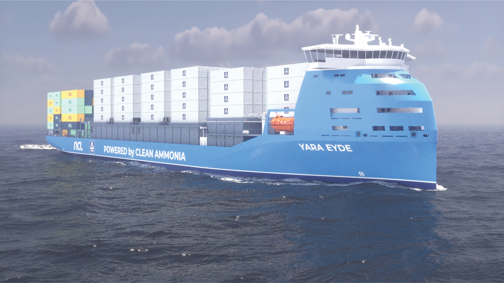 Ammonia-fueled ships are under construction to allow emission-free transportation. Glob- al shipping accounts for 3% of global CO2  emissions.