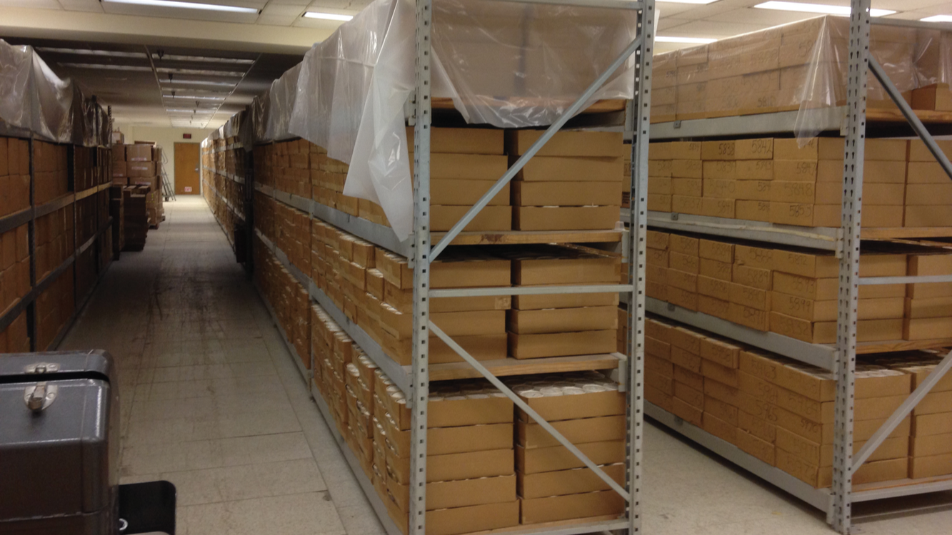 The soil archive at the National Soil Survey Center. More than 80,000 of these samples have been scanned by mid-infrared spectroscopy. Photo by Jonathan Sanderman.