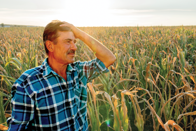 Climate change is projected to double the number of unsafe work- ing days for farmworkers by midcentury while drought simultaneously reduces their income.