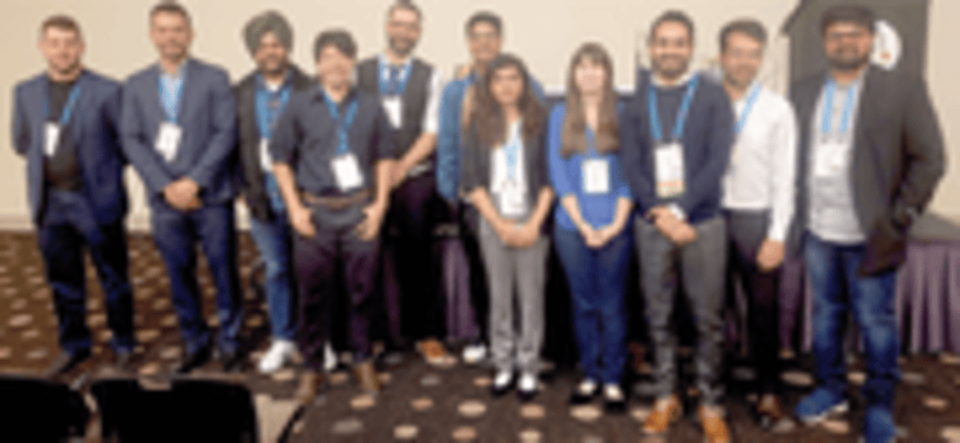 Participants of the Agricultural Hackathon competition at the 2023 Annual Meeting (from l to r): Igor Kuivjogi Fernandes, Gustavo Henrique Bessa de Lima, Amrinder Jakhar, Mario Andres Soto Valencia, Diego Della Lunga, Anish Bhattarai, Binita Ghimire, Skye Brugler, Rajneesh Sharma, Shailesh Pandit, and Srinadh Kodali. Not pictured: Harpreet Kaur.