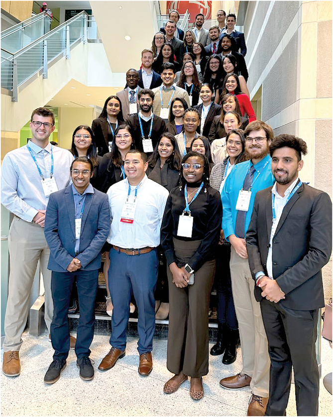 Participants of the Graduate Student Leadership Conference pose for a picture in St. Louis during the 2023 Annual Meeting.