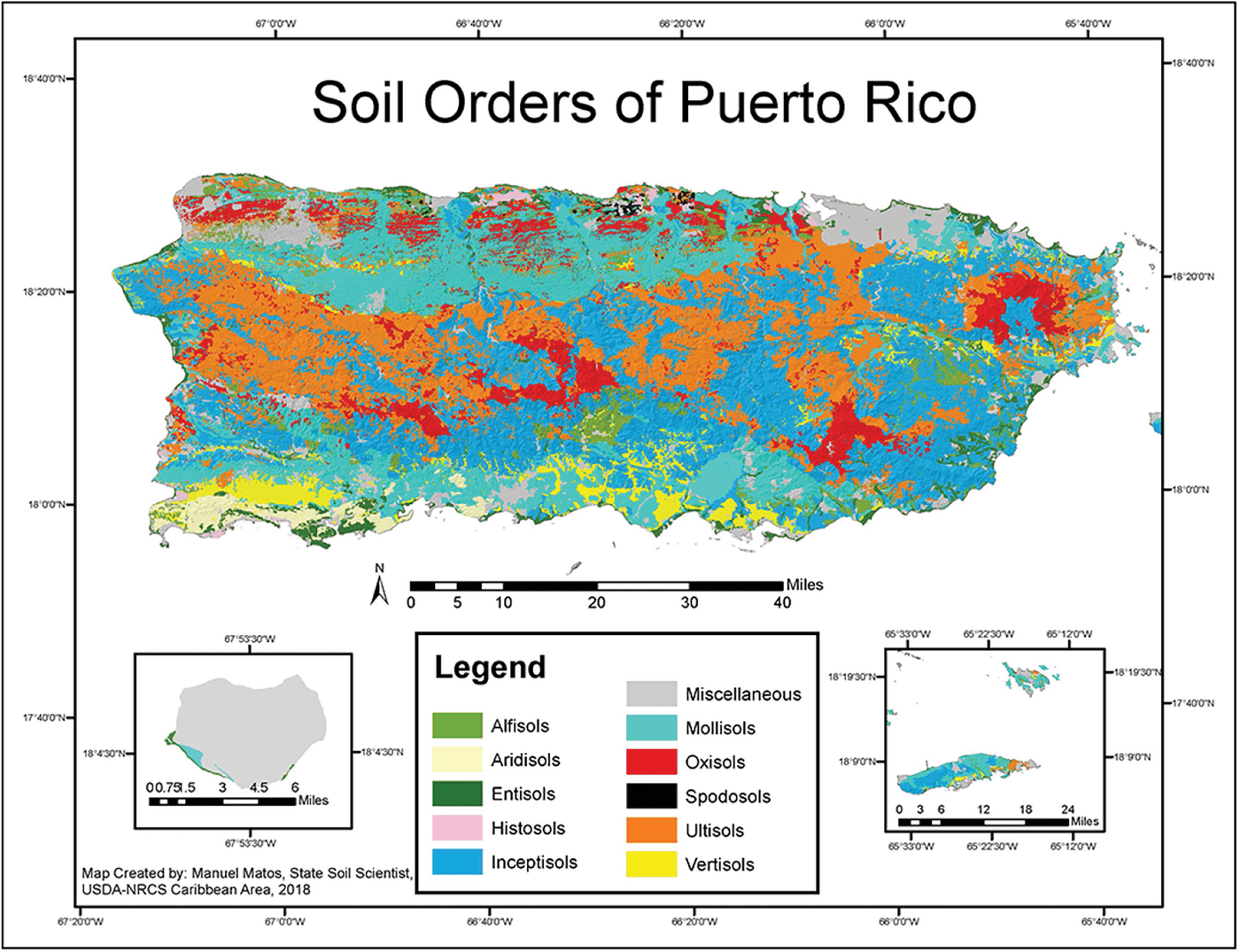 Figure 1. Soil orders of Puerto Rico.