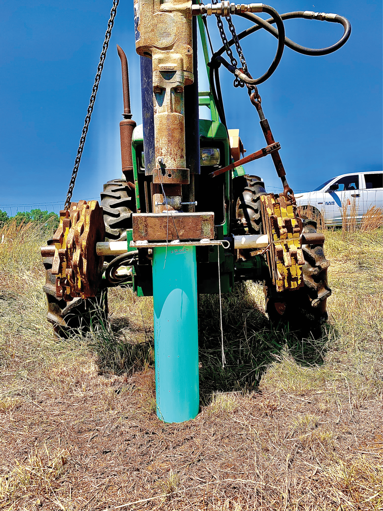 A large intact soil column extracted from a pasture field treated with broiler litter. Photo by Kritika Malhotra, Auburn University.