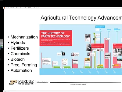Bruce Erickson, Agronomy Education Distance & Outreach Coordinator at Purdue University, discussing what past adoption of technology can tell us about future advancements in artificial intelligence and unmanned aerial vehicles.