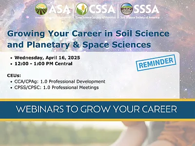 Webinar: Growing Your Career in Soil Science and Planetary & Space Science