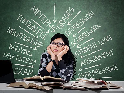 Figure 1.  Mental health challenges faced by graduate students. Photo courtesy of Adobe Stock/Creativa Images.