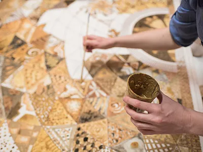 Soil painting as an effective way to share soil science knowledge. Photo by Matt Hayes.