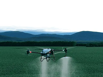 The DJI Agras T40 drone. Photo courtesy of Markus Weber, LandView Drones.