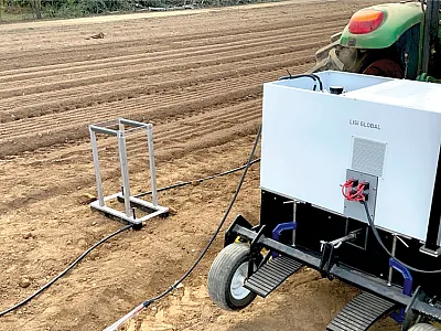 Pulse electric field application in a commercial nursery field near Boring, OR in the fall of 2023.