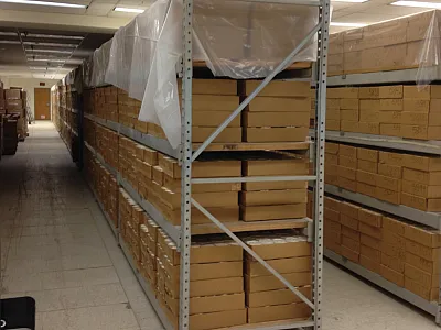 The soil archive at the National Soil Survey Center. More than 80,000 of these samples have been scanned by mid-infrared spectroscopy. Photo by Jonathan Sanderman.