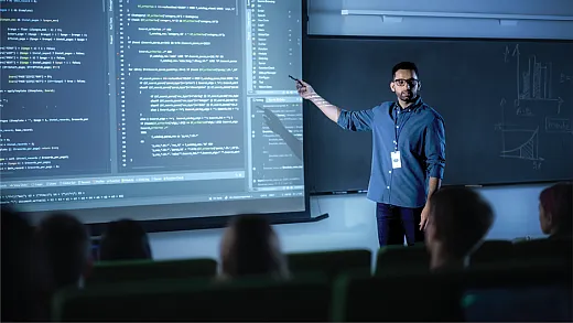 Students, while at a university, should explore and enroll in available data analytics or statistics courses offered by different relevant departments. Photo courtesy of Adobe Stock/Gorodenkoff.
