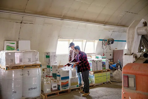 The shelf life of a biostimulant product should be considered if there may be circumstances where it is best to save the product for the following season. Photo courtesy of Hero Images Inc./Alamy Stock Photo.