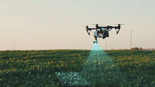 The 2022 Precision Agriculture Dealership survey shows that more than half (55%) of retailers offer UAV or drone imagery. Photo courtesy of Adobe Stock/america_stock.
