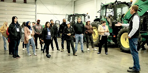 Students learning about the behind-the-scenes process at Sydenstricker-Nobbe Partners. Photo by Jyoti Prasad Kakati.