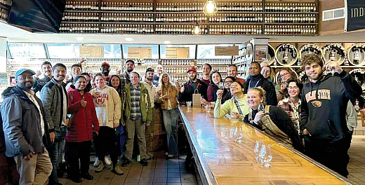 Visiting StilL 630 Distillery where students ended the tour with a tasting. Photo by Om Ghimire.