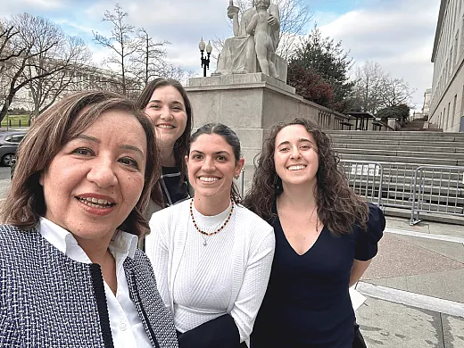 Team selfie: From left, Dr. Samira Daroub, SSSA president-elect; Caroline Snell, policy coordinator at Torrey Advisory Group; Madeleine Tenny, graduate student at Florida Gulf Coast University; and Maria Teresa Tancredi, graduate student at the University of Georgia.