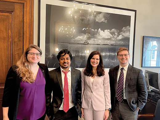 Advocating for research funding and scientifically sound policies is a fruitful career path for agronomy, crop science, and soil science students. Photo provided by Hallie Wright.