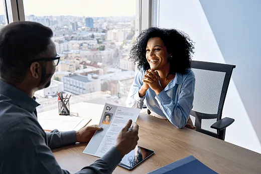 A job interview is not only an opportunity for the employer to evaluate you but also for you to assess the employer. Photo courtesy of Adobe Stock/insta_photos.