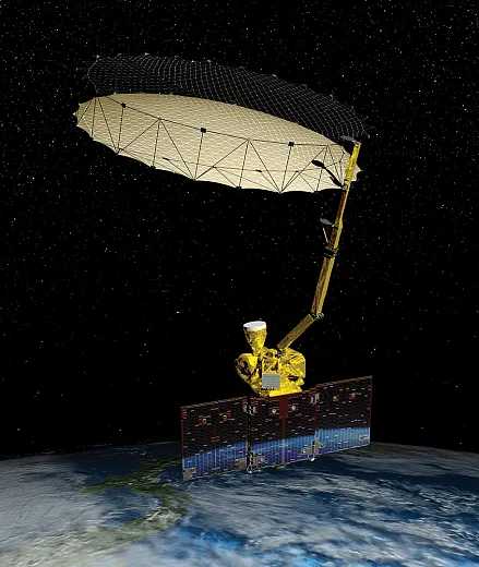 In a new study in VZJ, researchers used soil moisture data from NASAâs Soil Moisture Active Passive (SMAP) satellite, pictured here, to estimate effective preferential flow across the continental U.S. Image by NASA/JPL-Caltech.